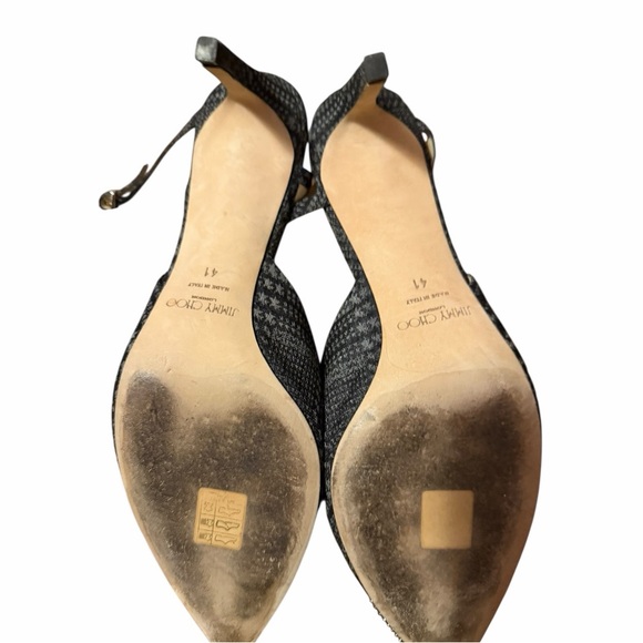 Jimmy Choo Black Studded Heels - Picture 7 of 8